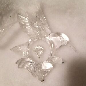 Clear Crystal Hummingbird Ornament
